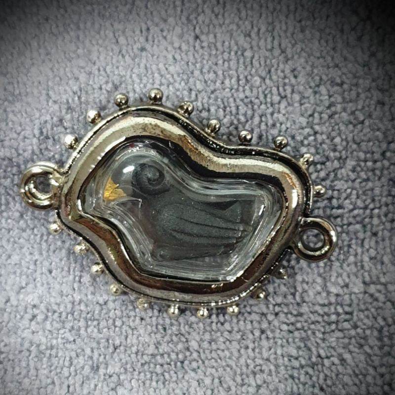 Lucky Nok Kaektao Amulet - Wealth Unshakable Edition - Wat Yang Yai 2021 Black plated frame