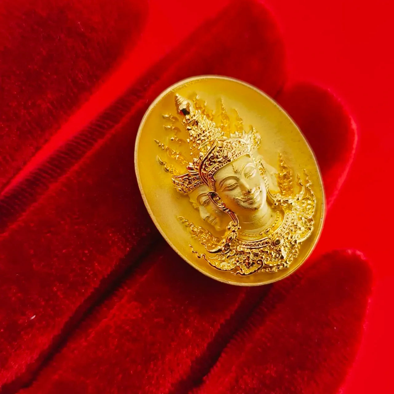 Sacred Phra Phrom Amulet - Phon Phrom Likhit Edition for Prosperity and Protection