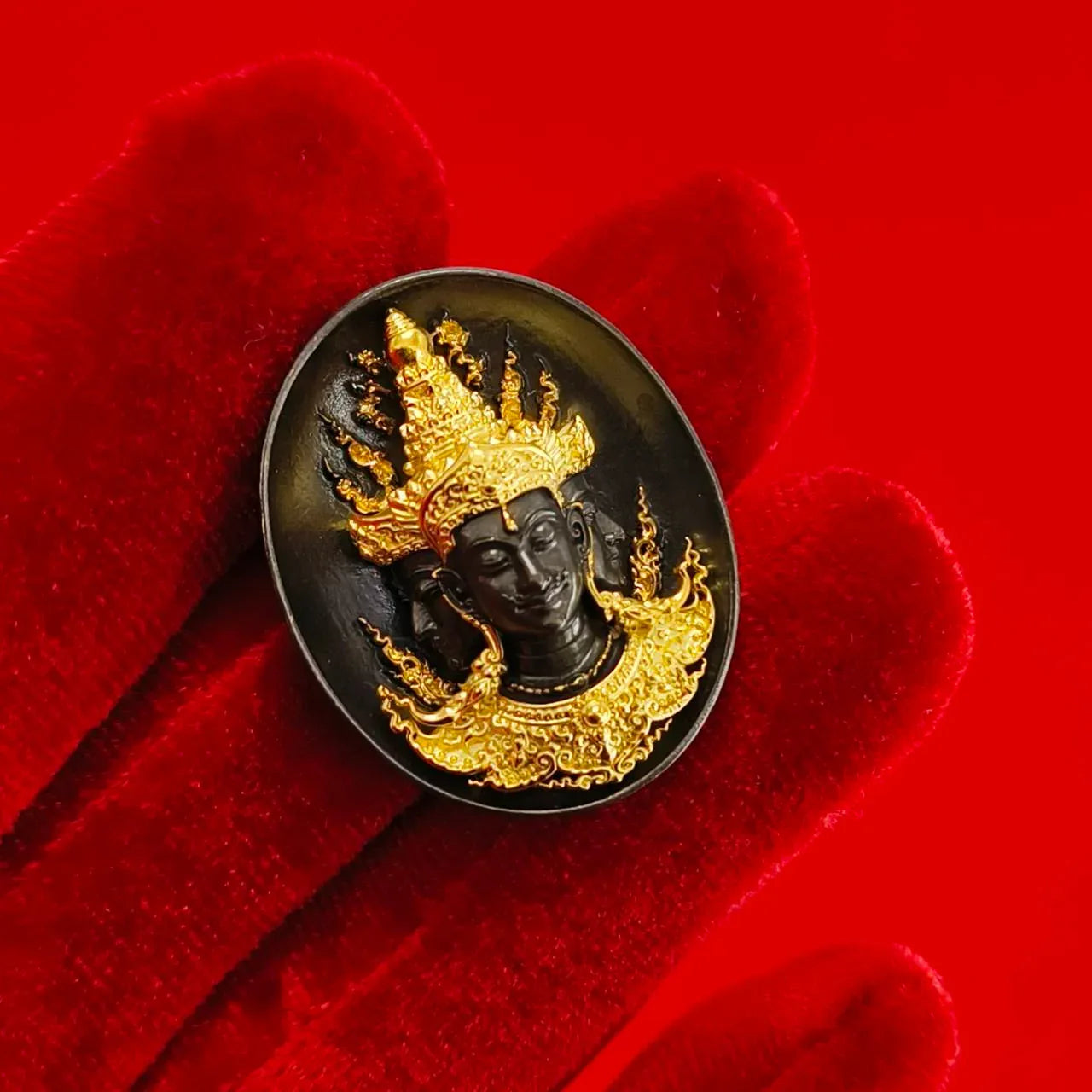 Sacred Phra Phrom Amulet - Phon Phrom Likhit Edition for Prosperity and Protection