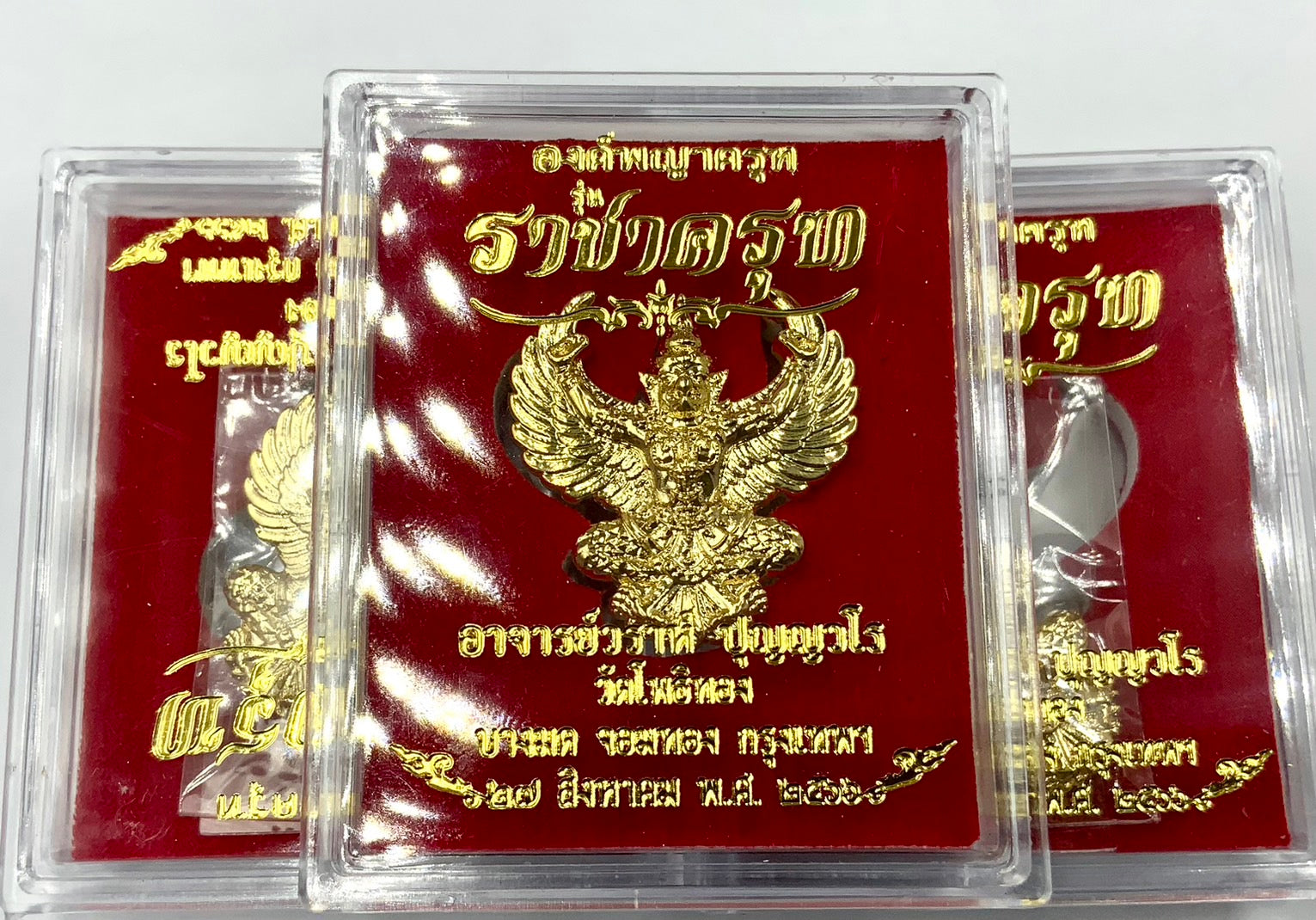 🦅 Phaya Krut "Racha Krut" (King of Garudas) Edition: Gold-Plated (Kalai Thong) – Luang Phor Wara, Wat Pho Thong – Ultimate Power & Royal Wealth