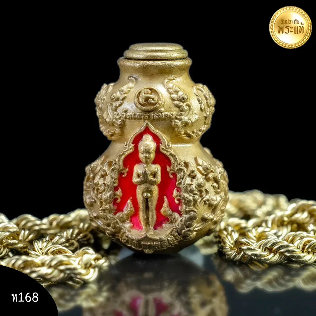 🎃 Nam Tao Maha Pokasap (Wealth Gourd) "Ai Kai Kayasit" Edition: LP Thuad & Ai Kai – Wat Sema Mueang – Bronze Red Enamel – Wealth & Wish Granting