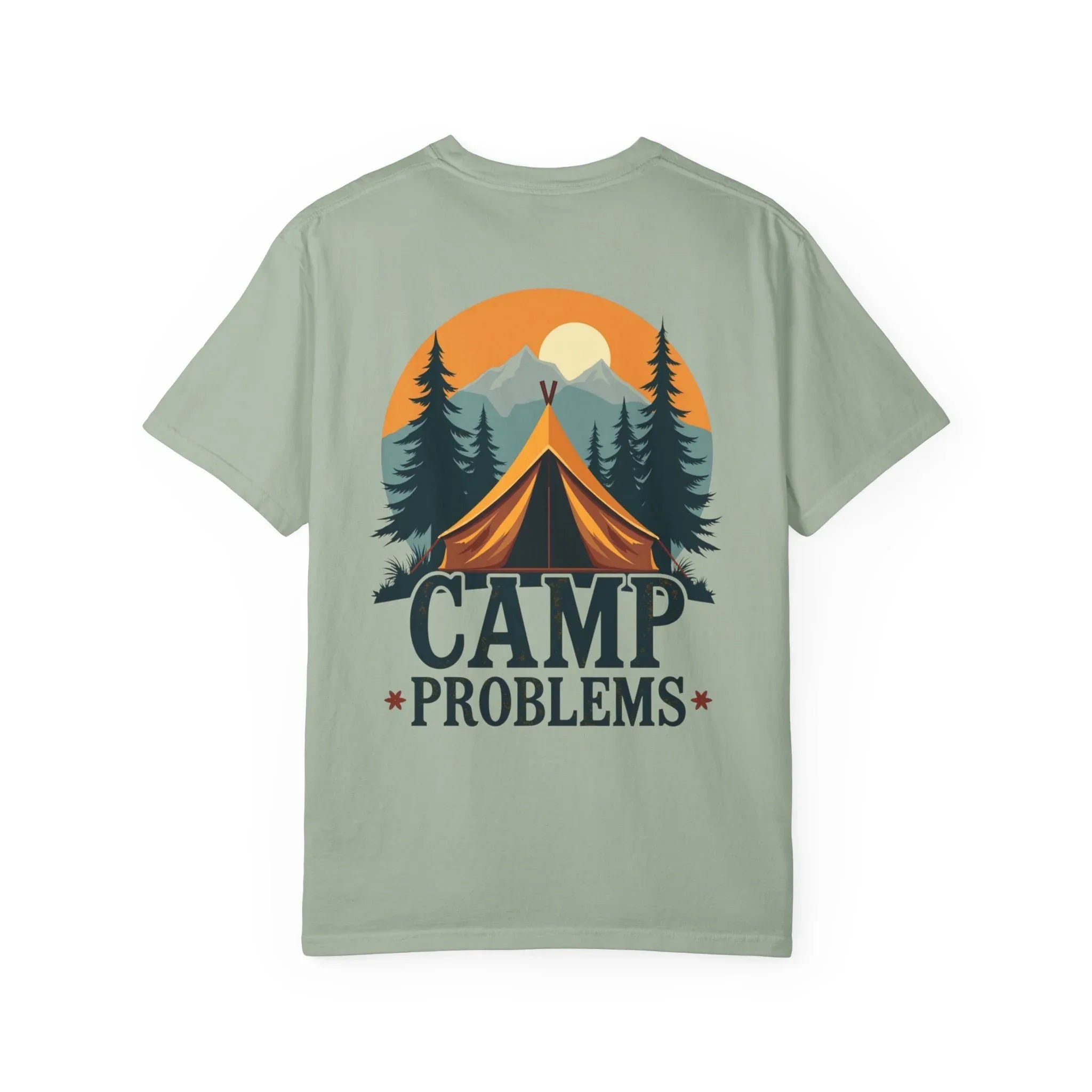 Camp Problems Shirt, Funny Camping Tent Tee, Mountains Forest Graphic T-Shirt, Campfire Hiking Outdoors Gift, Vintage Nature Bay