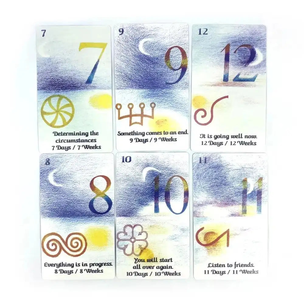 Cards of Time Oracle – Unique 33-Card Deck Offering Precise Timing and Life Rhythm Guidance with Spanish-English Instructions