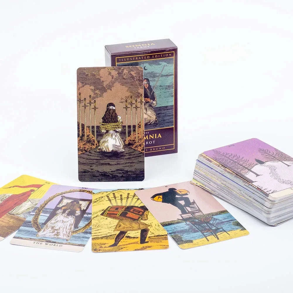 Cat Tarot Card Deck - 78 High-Quality Cards for Fun Fortune Telling and Family Gatherings TK18K