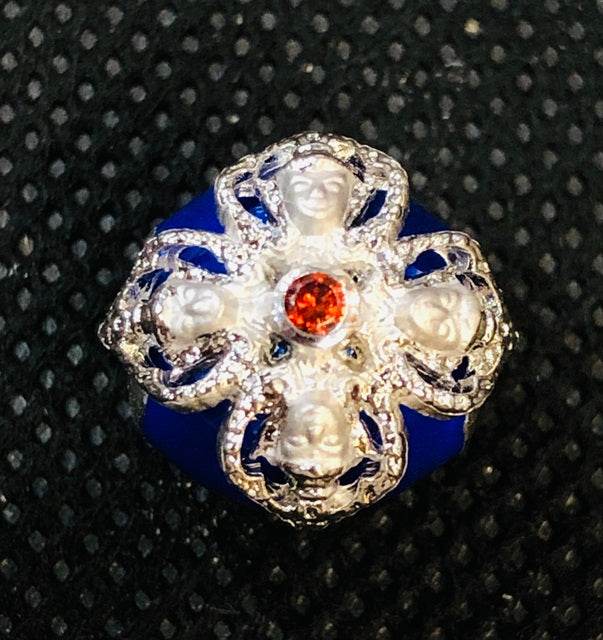 Phra Kru Pilat Thammavimon Blessing Amulet Bracelets ร้านค้าของฉัน Blue enamel Pink enamel Yellow enamel Pink enamel-Yellow enamel-Blue enamel-Green enamel-Orange enamel-Red enamel-Purple enamel-