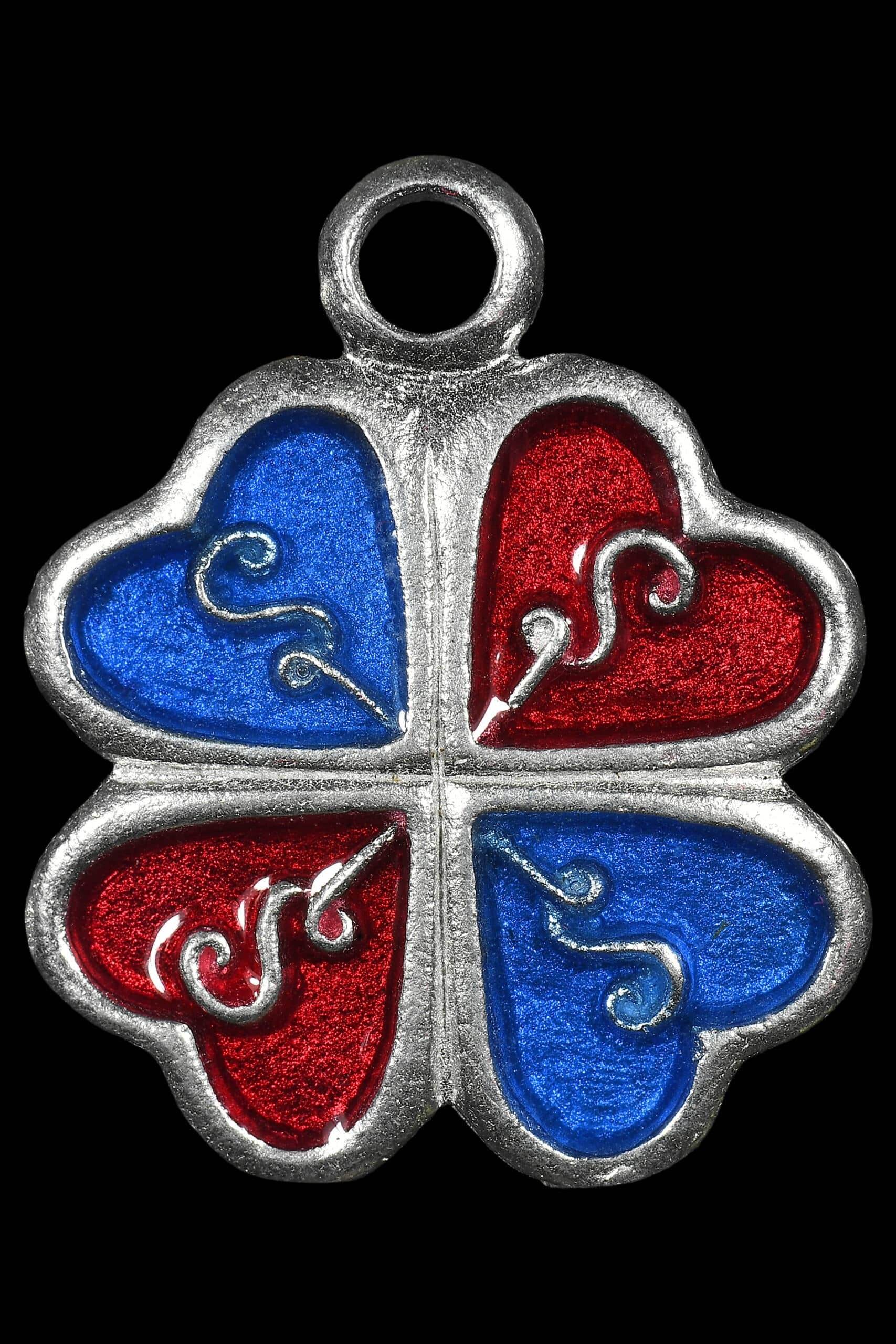 Celestial Flower of Divine Fortune amulet in silver and colorful design for home and spiritual use