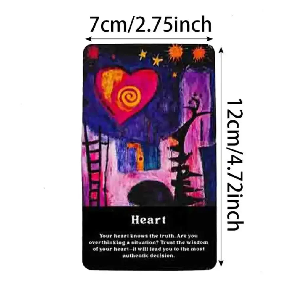 Celestial Insights Oracle Cards – 56-Piece Deck for Balance, Awakening & Spirit Guidance, Compact 12 x 7 cm