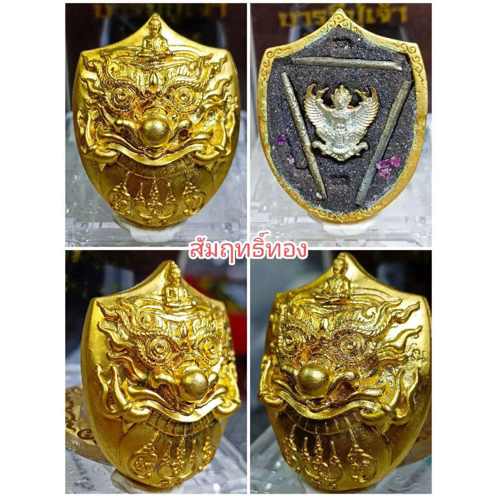 🌑🦅 Celestial Sovereign: The Rahu Fate-Support & Garuda Power Talisman – Master’s Blessing 55 Edition (Luang Pu Nen Kaew) Bronze