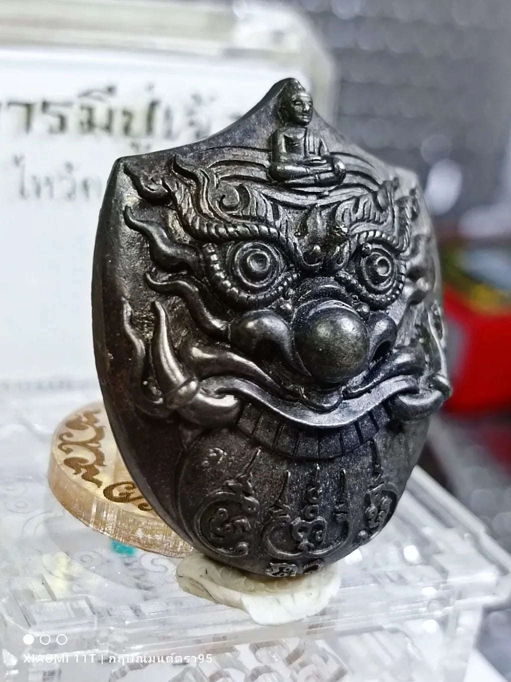 🌑🦅 Celestial Sovereign: The Rahu Fate-Support & Garuda Power Talisman – Master’s Blessing 55 Edition (Luang Pu Nen Kaew)