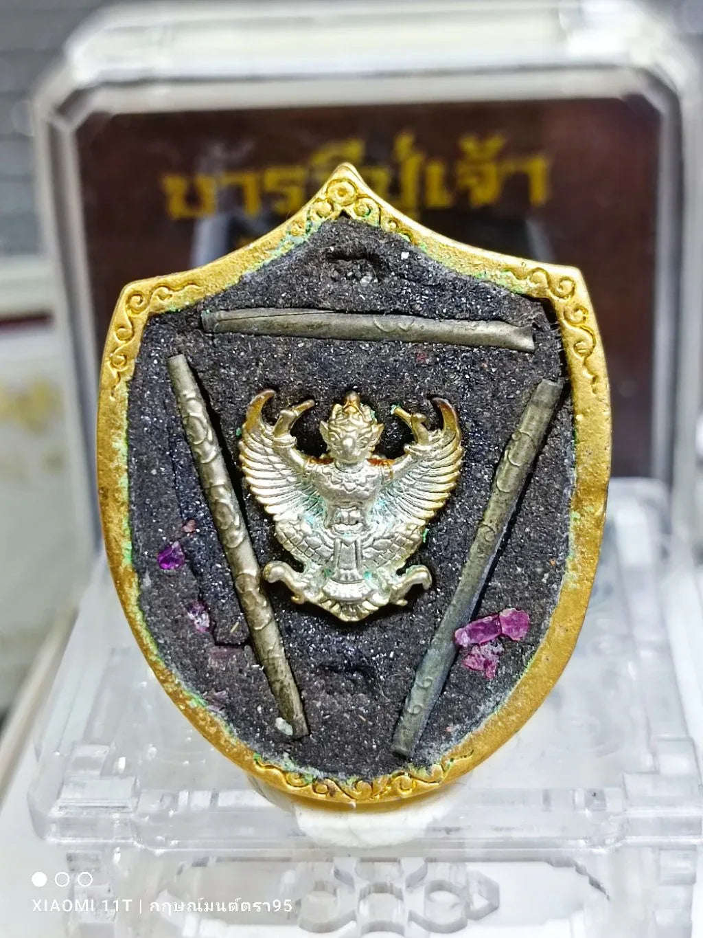 🌑🦅 Celestial Sovereign: The Rahu Fate-Support & Garuda Power Talisman – Master’s Blessing 55 Edition (Luang Pu Nen Kaew)
