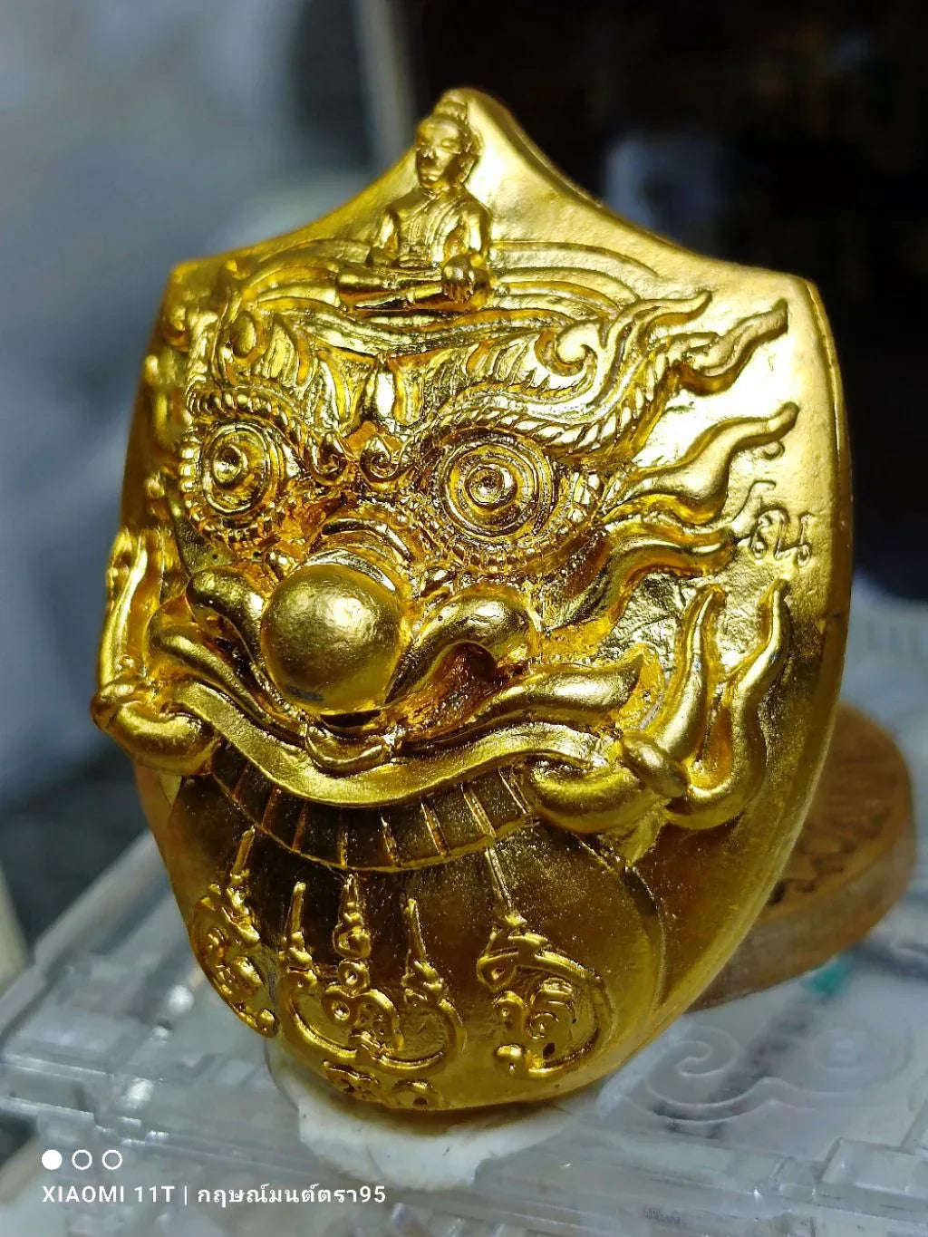 🌑🦅 Celestial Sovereign: The Rahu Fate-Support & Garuda Power Talisman – Master’s Blessing 55 Edition (Luang Pu Nen Kaew)