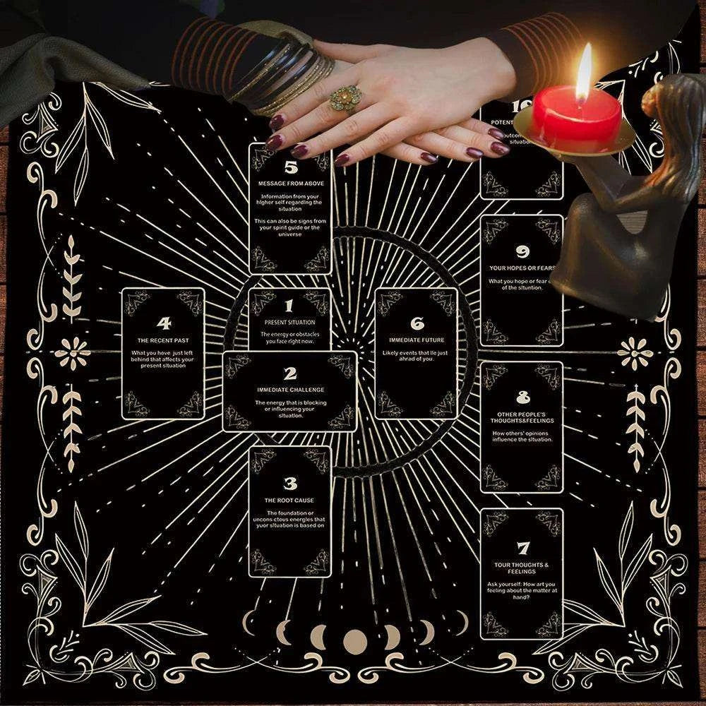 Celtic Cross Altar Cloth - Luxe Tarot Mat for Spiritual Practice