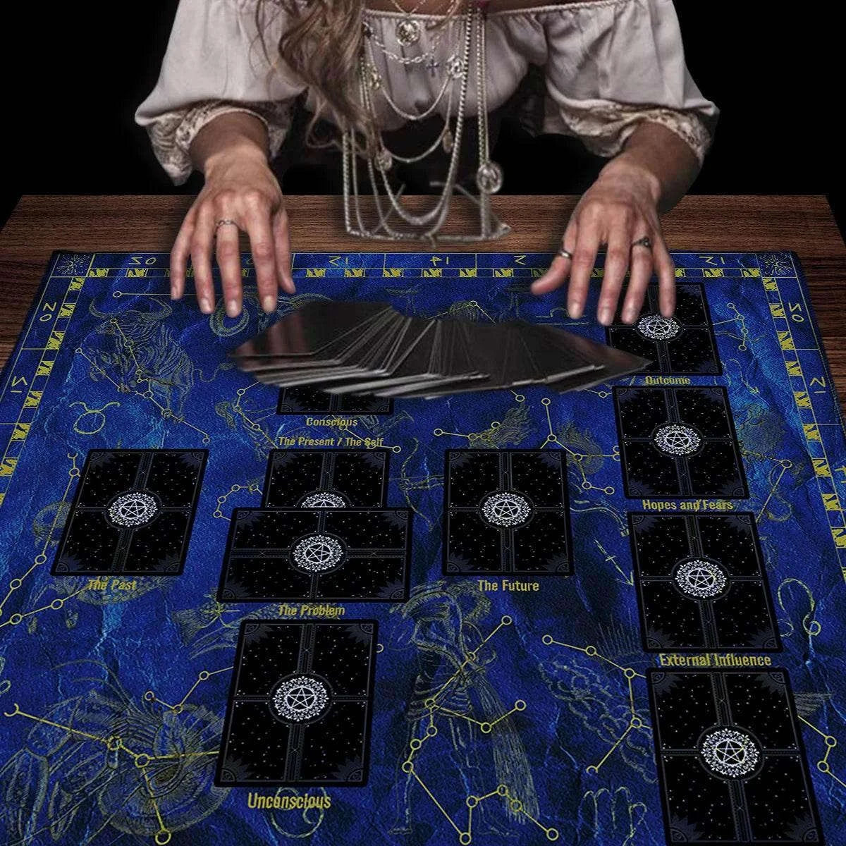 Celtic Cross Altar Cloth - Luxe Tarot Mat for Spiritual Practice TLB (658)