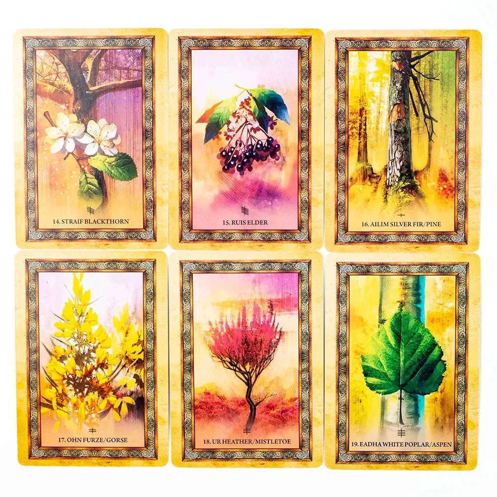 Celtic Tree Oracle Cards 25-Piece Tarot Deck for Girls - Full English Version Board Game