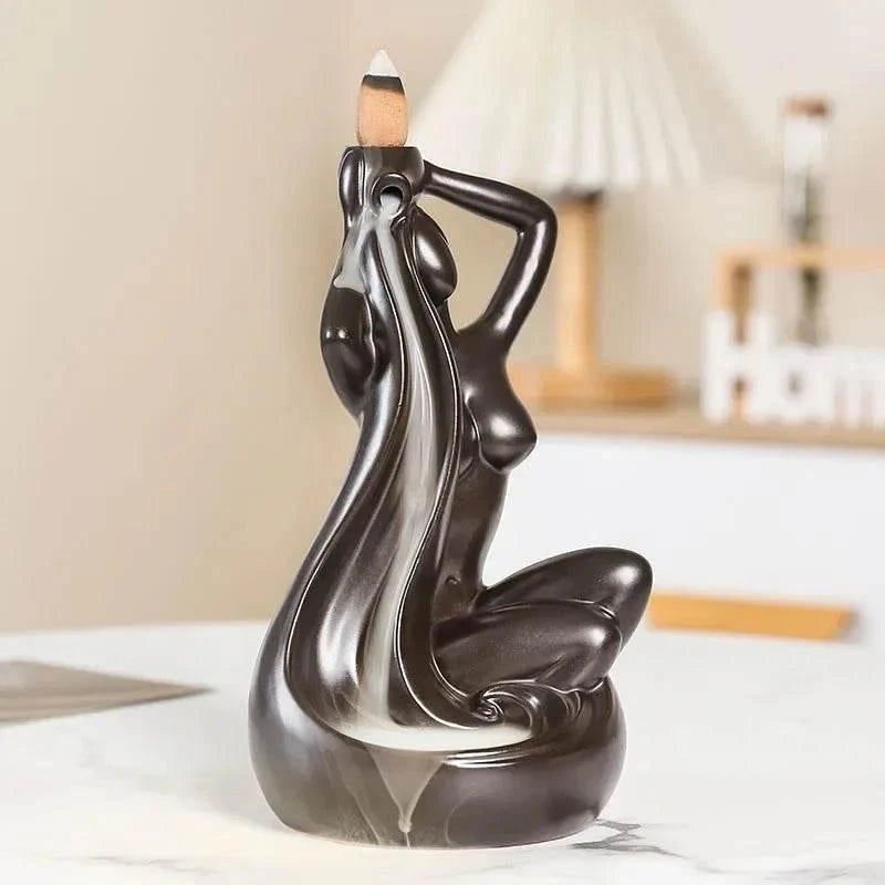 Ceramic Backflow Incense Burner Waterfall for Home and Office Décor