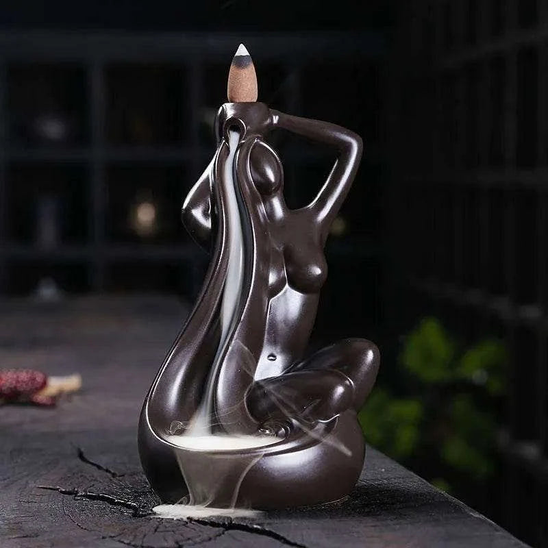 Ceramic Backflow Incense Burner Waterfall for Home and Office Décor