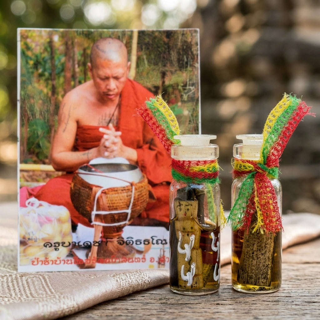✨ Chao Rak - Chao Yom Sud Hian (Fierce & Powerful Rak-Yom Spirit Bottle, Occult Oil Edition) - Ruesi Somdet (Kruba Dech)