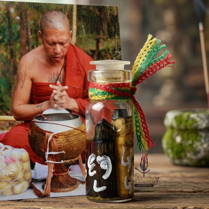 ✨ Chao Rak - Chao Yom Sud Hian (Fierce & Powerful Rak-Yom Spirit Bottle, Occult Oil Edition) - Ruesi Somdet (Kruba Dech)