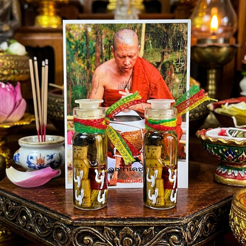 ✨ Chao Rak - Chao Yom Sud Hian (Fierce & Powerful Rak-Yom Spirit Bottle, Occult Oil Edition) - Ruesi Somdet (Kruba Dech)
