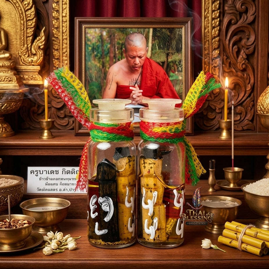 ✨ Chao Rak - Chao Yom Sud Hian (Fierce & Powerful Rak-Yom Spirit Bottle, Occult Oil Edition) - Ruesi Somdet (Kruba Dech)