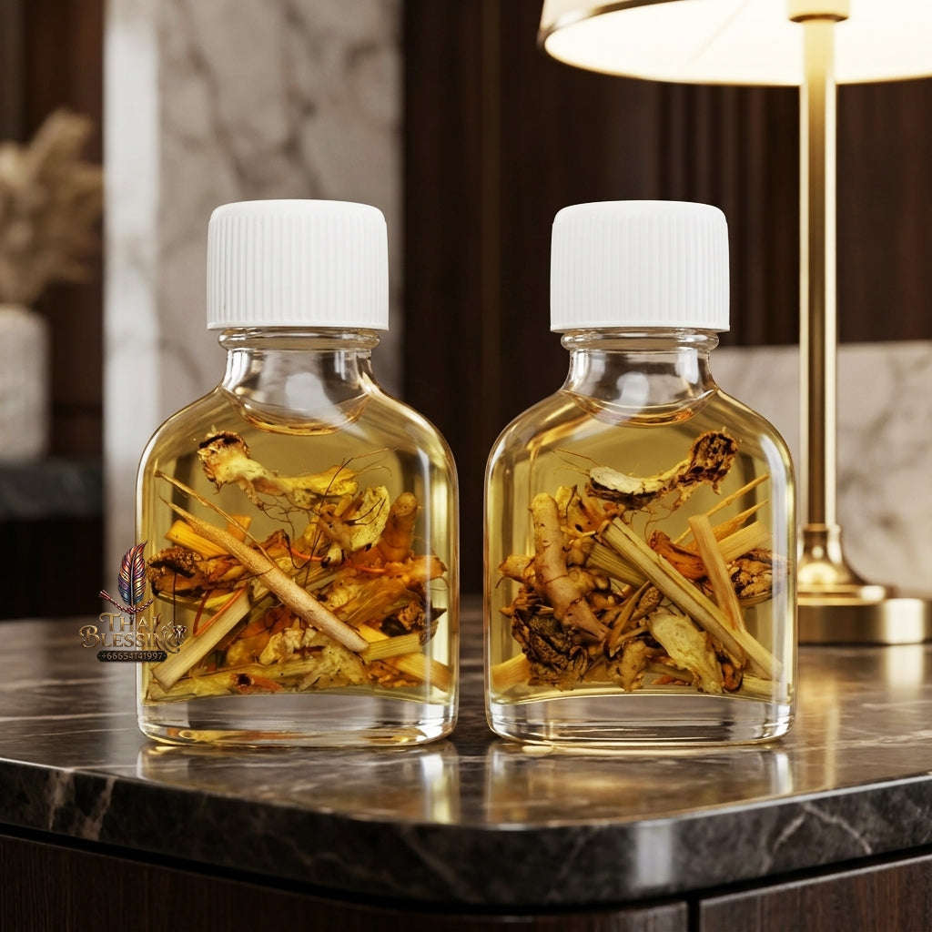 ✨ Chap Sao Charm Oil : Universal Magnetic Attraction & Deep Devotion Oil (Ancient Luk Khan Herbal Formula) - Ajarn Thawatchai / Khlang Saeng Phra Wet Thai Blessing Co By RURUECHA