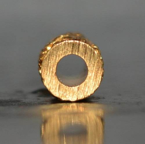 Solid gold Thai charm and attraction Thai talisman with a circular hole for hanging or threading