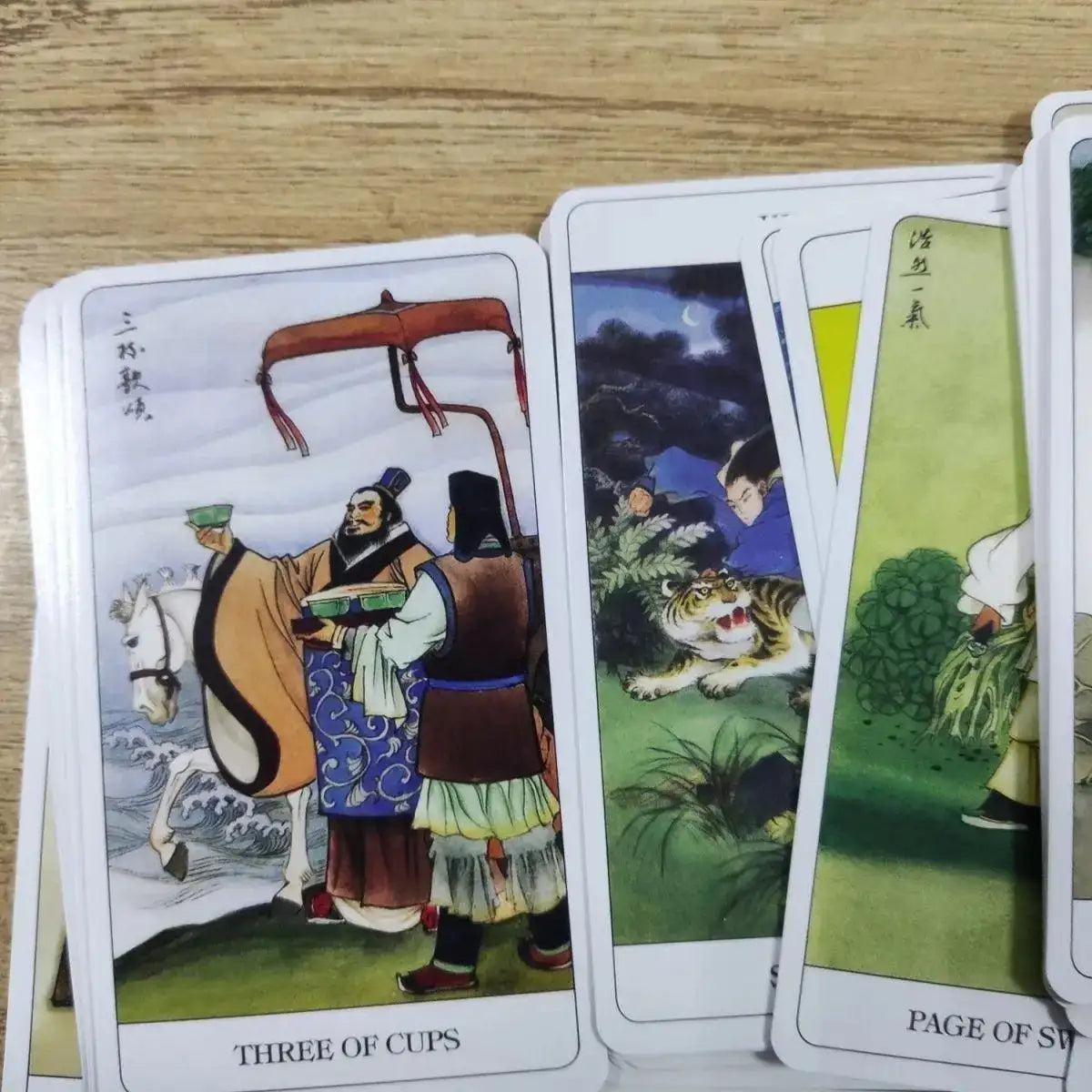 Chinese Tarot Deck – 78 Cards | Compact 10.3 x 6 cm | Traditional Rider Waite Style with Chinese Cultural Themes