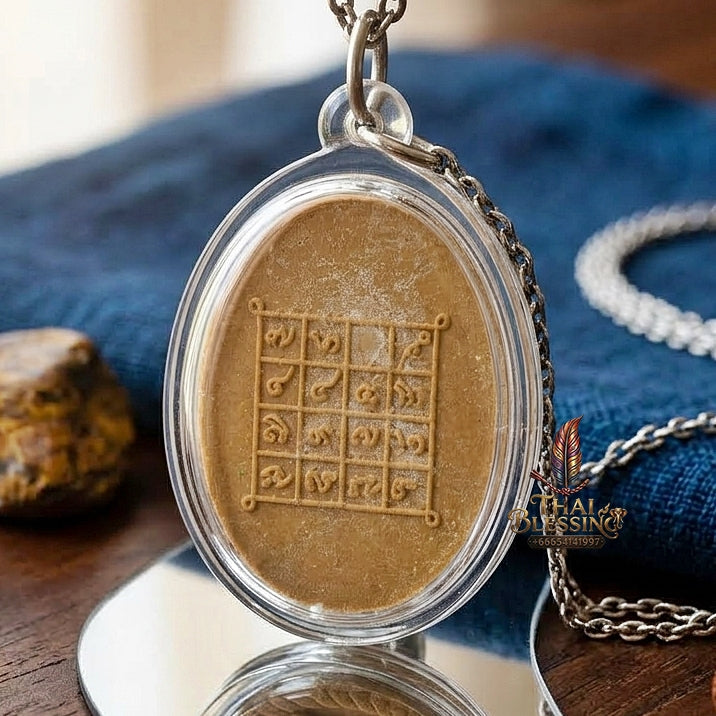 Chu Chok Thai Amulet Protection talisman good luck charm spiritual jewelry Sacred Chu Chok Rich Beggar Deity Brown Charm Herb Powder