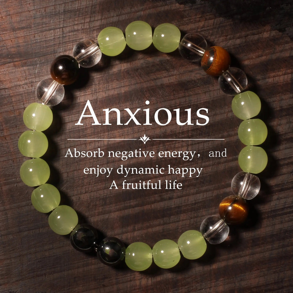 🐅 Classic Natural Stone Tiger’s Eye & White Crystal Beaded Bracelet – Unisex Jewelry | Perfect Birthday & Christmas Gift for Friends