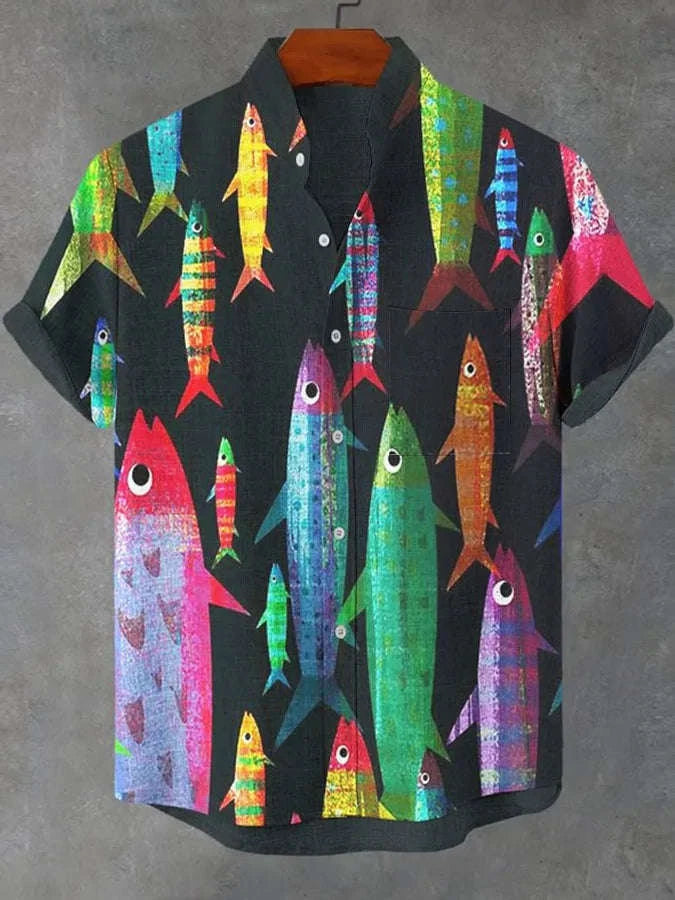 ✨ Coastal Life 3D Panoramic Graphic Shirt: Men’s Ultra-Relaxed Loose Fit Hawaiian Top with High-Definition Seaside Print & Breathable Vacation Fabric (2026 Edition)
