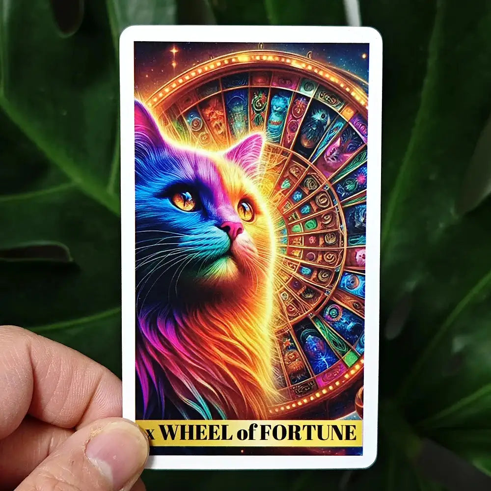 Colorful Cat Tarot Deck – 78 Vibrant Cards Bursting with Charm, Perfect for Beginners, 10.3 x 6 cm