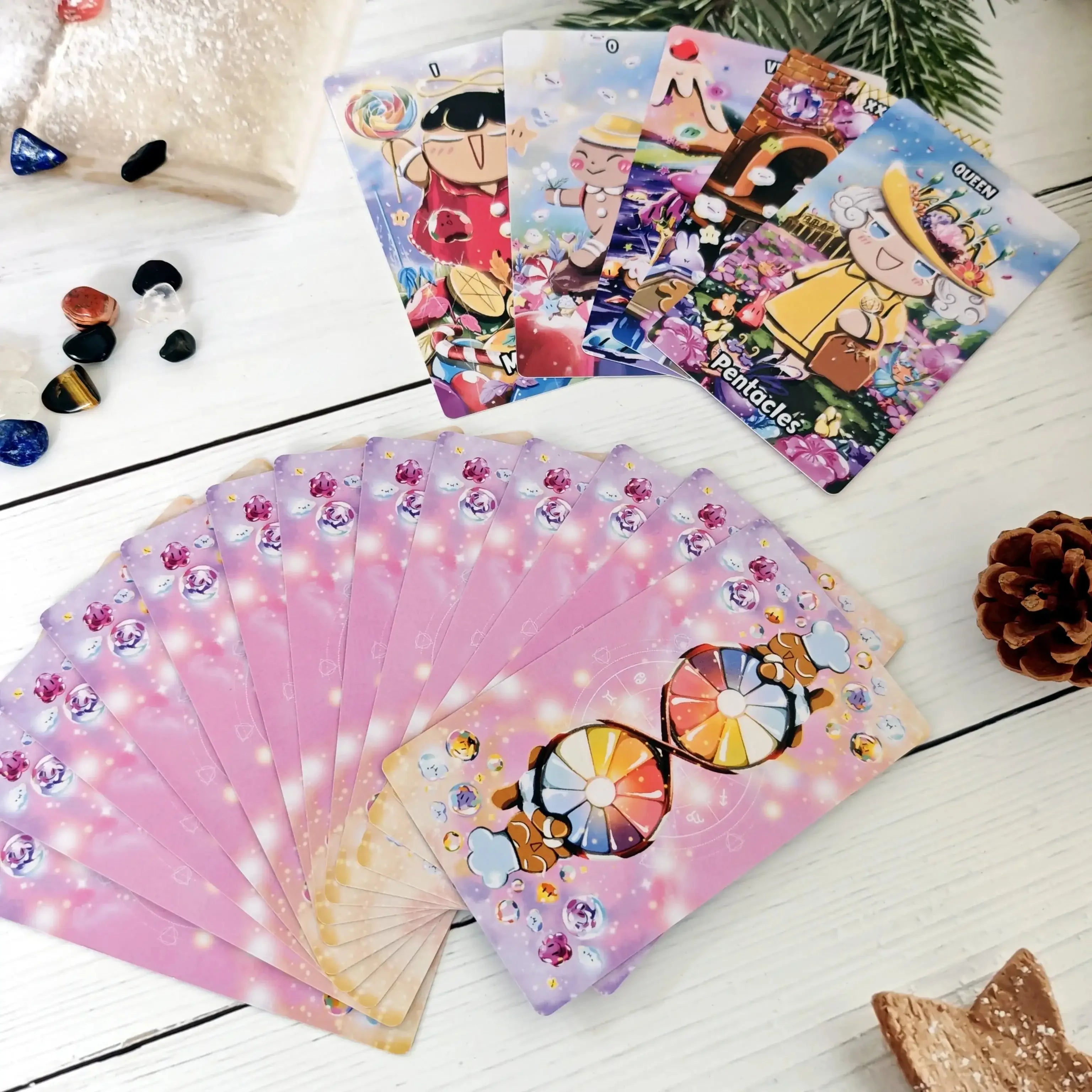 🍪 Cookie Story Tarot Deck 12x7 cm – 79-Card Divination Deck with Guidebook for Prophecy, Fate & Family Fun