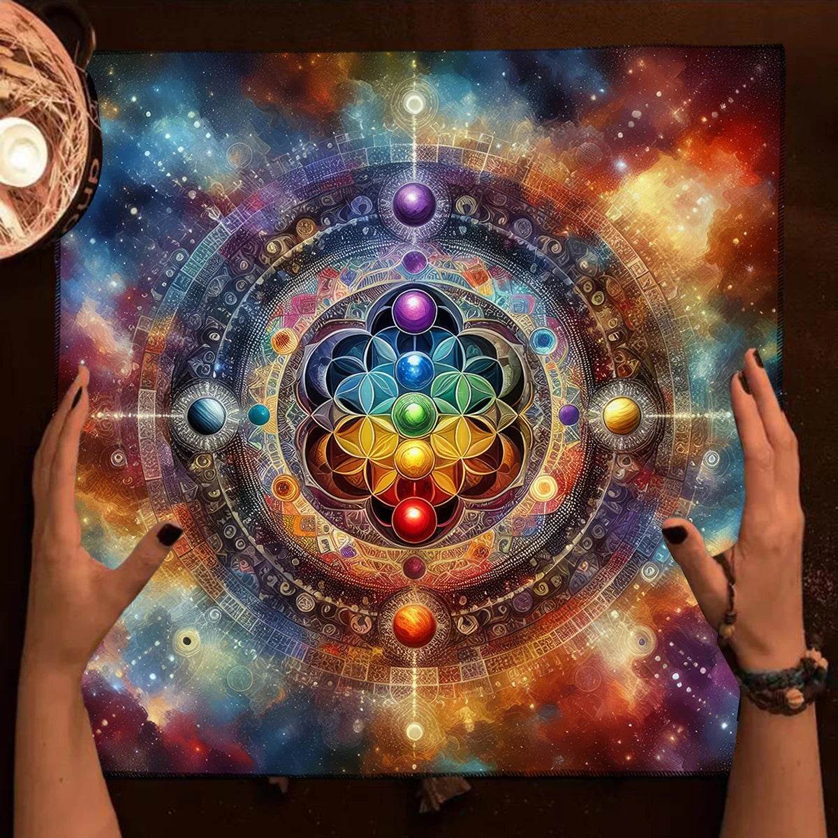 Psychedelic Tarot Cloth - Soft Divination Altar for Astrology TLB (839)