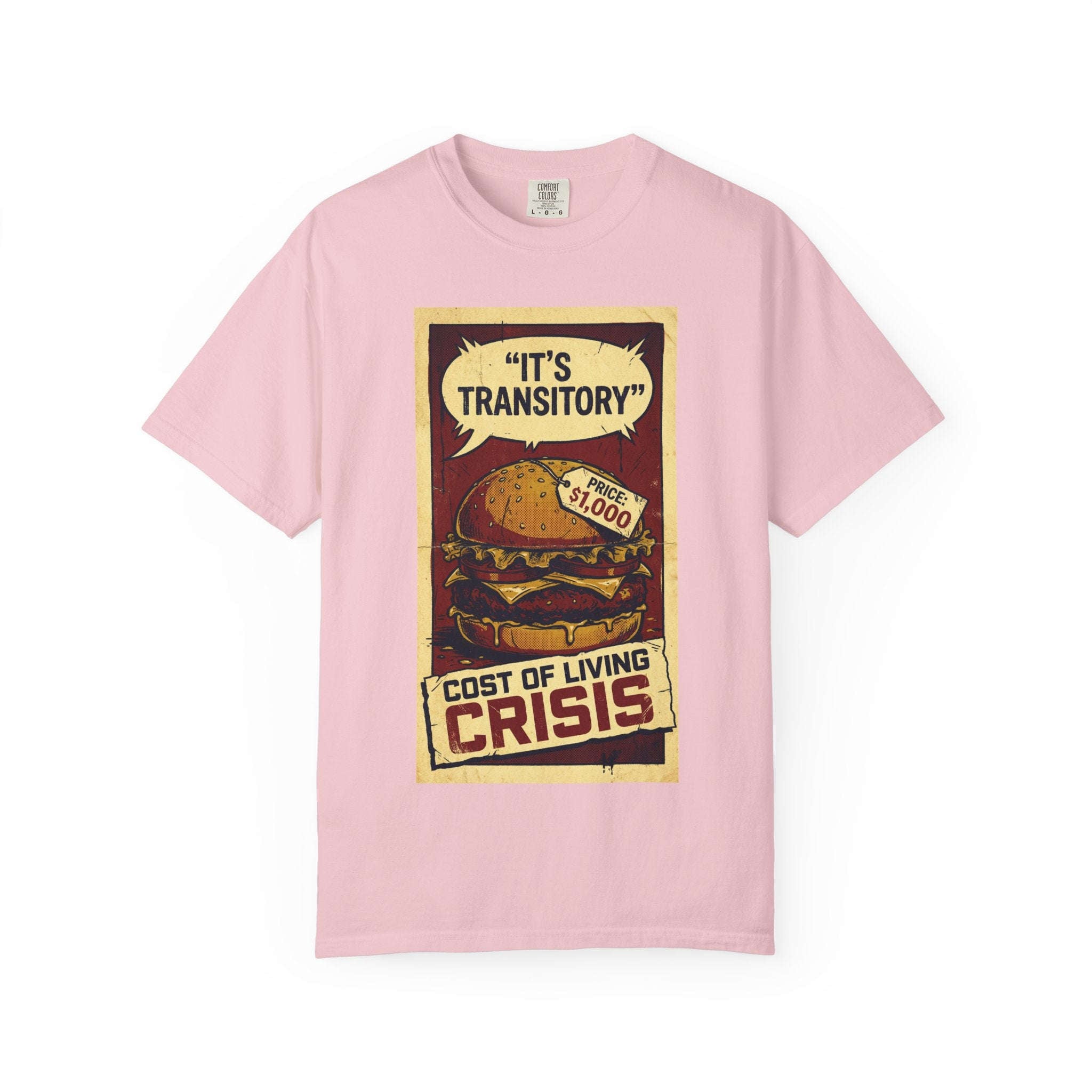 Cost of Living Crisis Shirt, It's Transitory Funny Inflation T-Shirt, $1,000 Burger Satire Tee, Vintage Economic Crisis Graphic, Sarcastic Finance Gift Blossom