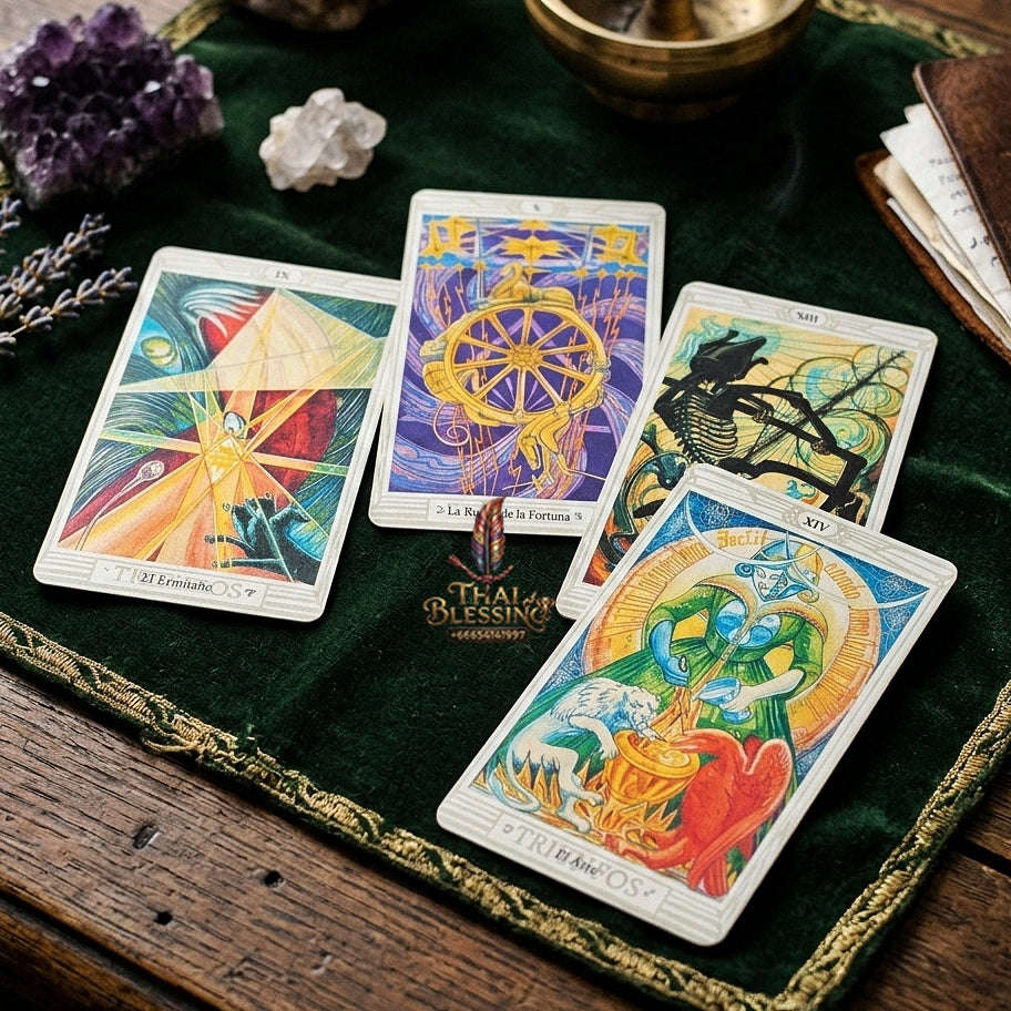 Crowley Thoth Tarot Deck (78 Pcs Esoteric Masterpiece Edition) - 10.3x6cm Occult Divination Cards by Aleister Crowley & Lady Frieda Harris for Intuitive Readings & Collectors