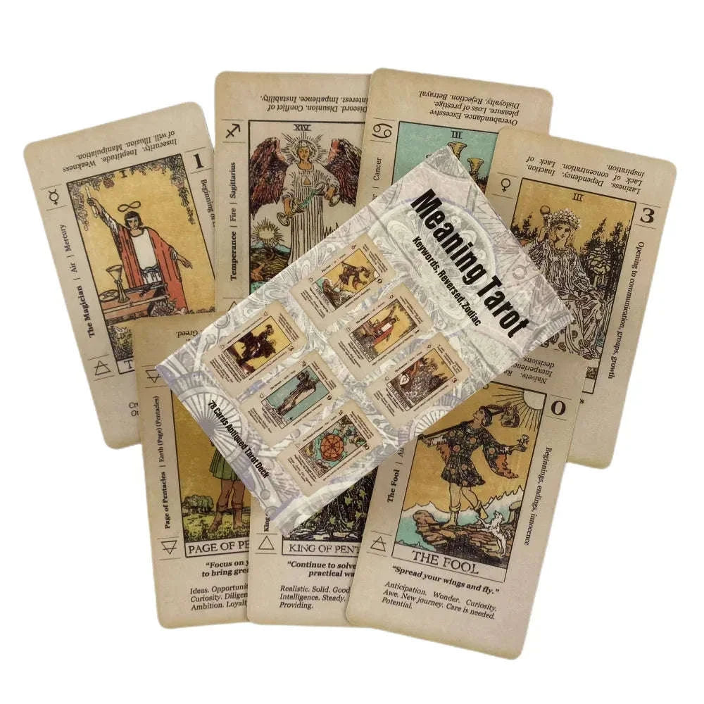 🌈 Crystal Visions Tarot Deck – Elegant 78-Card Rider-Waite Based System with Vivid Imagery for Spiritual Guidance and Entertainment TT303