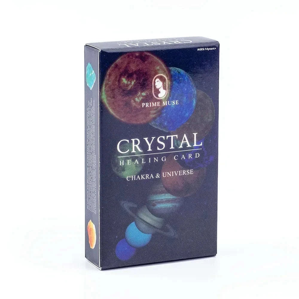 Crystals Healing Cards – 60-Card English Oracle Deck with Crystal & Zodiac Cards for Divination & Party Games