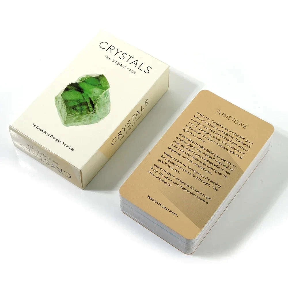 Crystals The Stone Deck – 78 Cards for Healing, Mindfulness & Energy Balancing