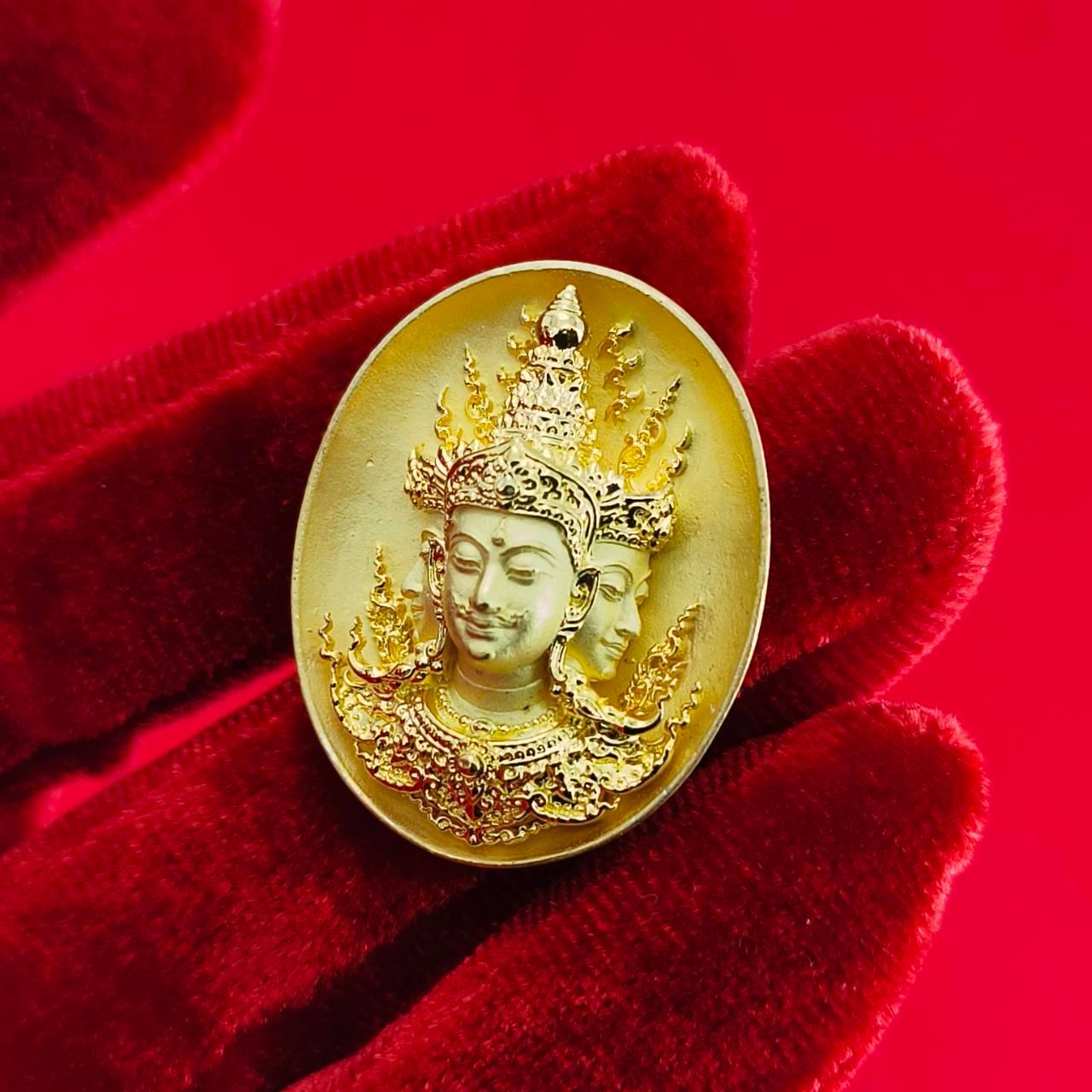 Sacred Phra Phrom Amulet - Phon Phrom Likhit Edition for Prosperity and Protection