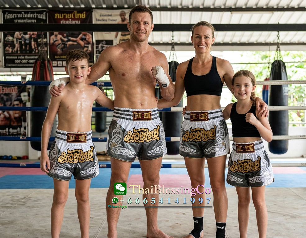 🥊 The Heritage Elite: Authentic Premium Satin Muay Thai Shorts – Ultra-Soft High-Gloss Boxing Trunks, Handcrafted Multi-Size Elastic Waistband, Factory-Direct Export Grade for Adults and Kids (Grey Muay Thai shorts)