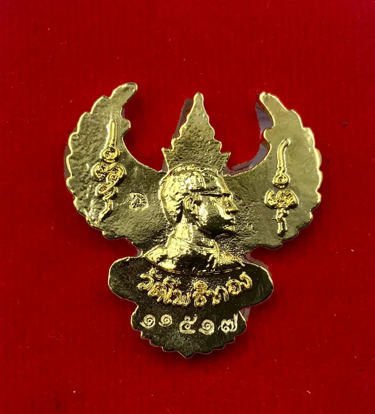 🦅 Phaya Krut "Racha Krut" (King of Garudas) Edition: Gold-Plated (Kalai Thong) – Luang Phor Wara, Wat Pho Thong – Ultimate Power & Royal Wealth