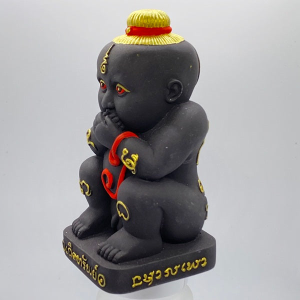 Kuman Dut Wealth Amulet – 2-Inch Spirit Child Prosperity Charm by Ajarn Nanboon (2025) for Good Fortune