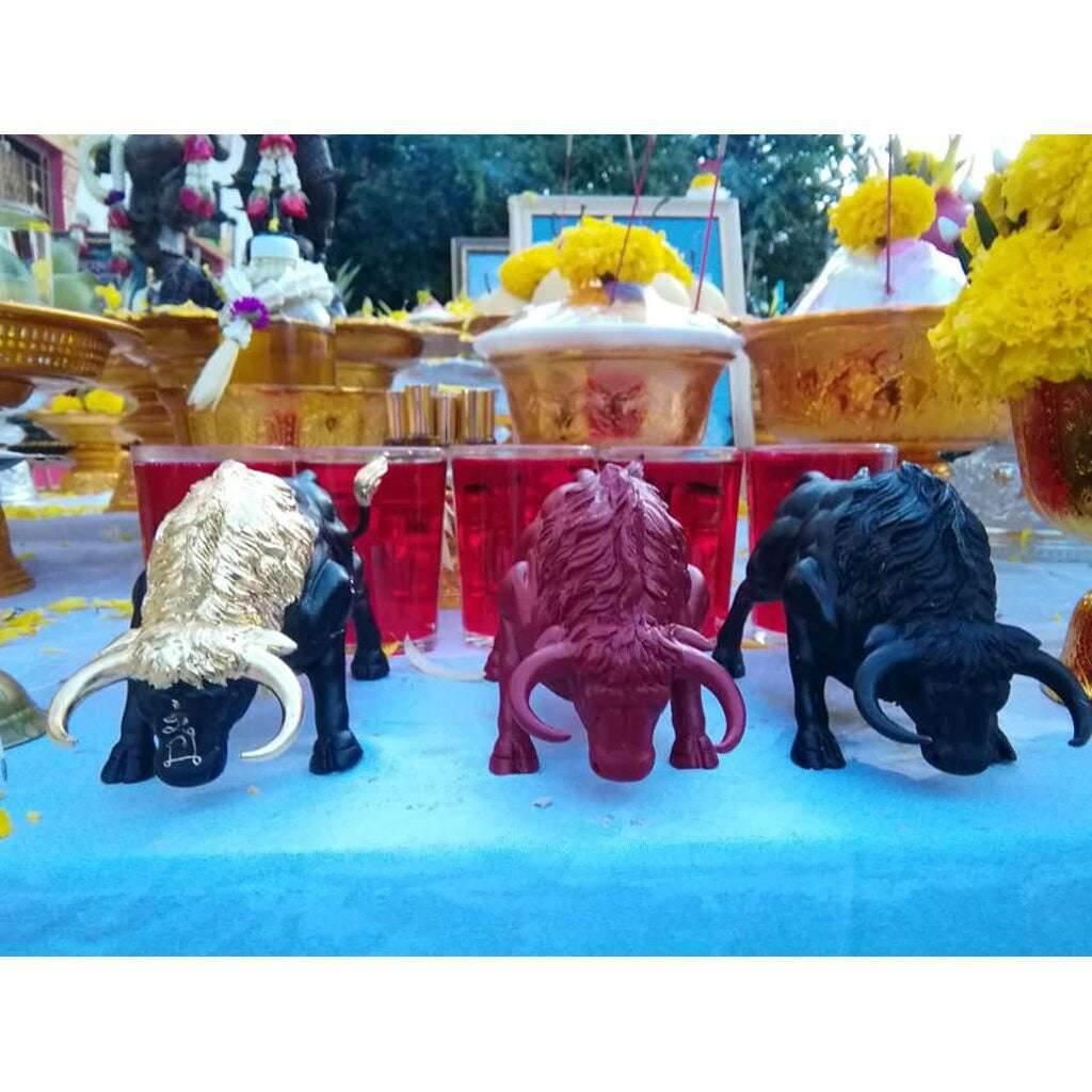 Krating Maha Amnat Amulet: Portable Power Bull with Silver Takrut - Limited Edition 2020 from Wat Ban Or