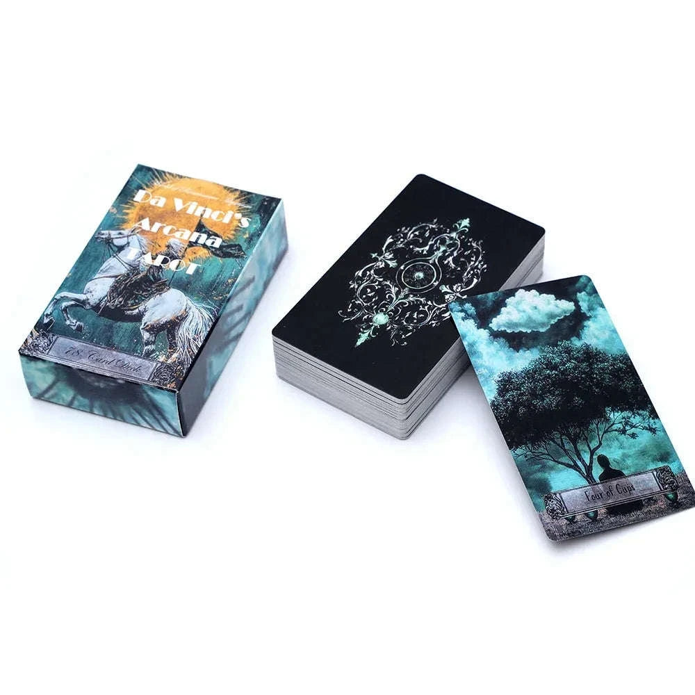 🎨 Da Vinci's Arcana Tarot – 78 Handcrafted Art Tarot Cards Inspired by Leonardo Da Vinci | Mystical Divination & Artistic Masterpieces | Perfect for Meditation & Family Games