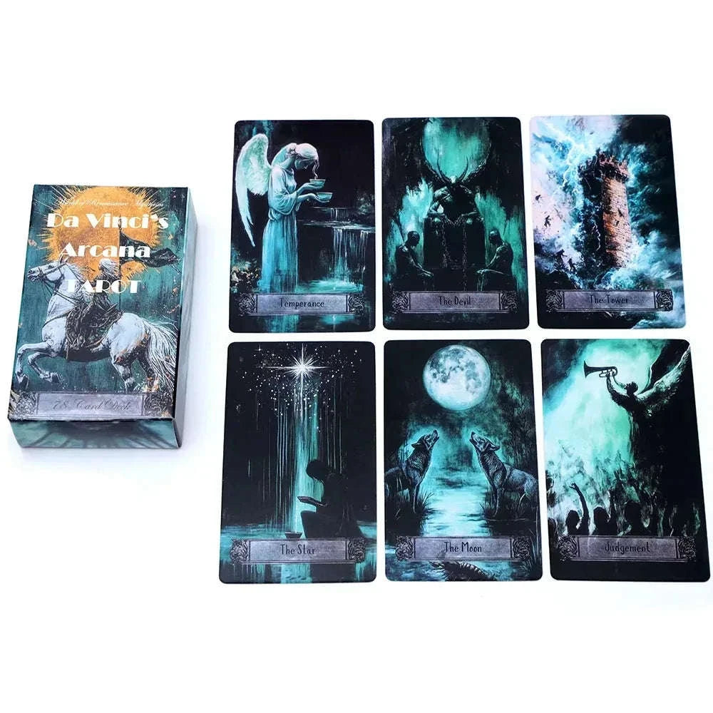 🌟 Da Vinci's Arcana Tarot – Handcrafted 78-Card Deck Featuring Mystical Renaissance Art for Intuitive Readings and Spiritual Guidance