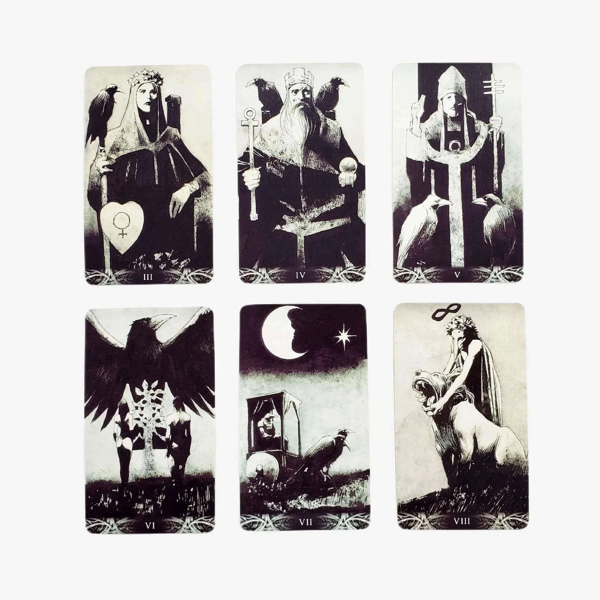 Dark Elegance Tarot Cards - Premium English Edition for Profound and Insightful Readings