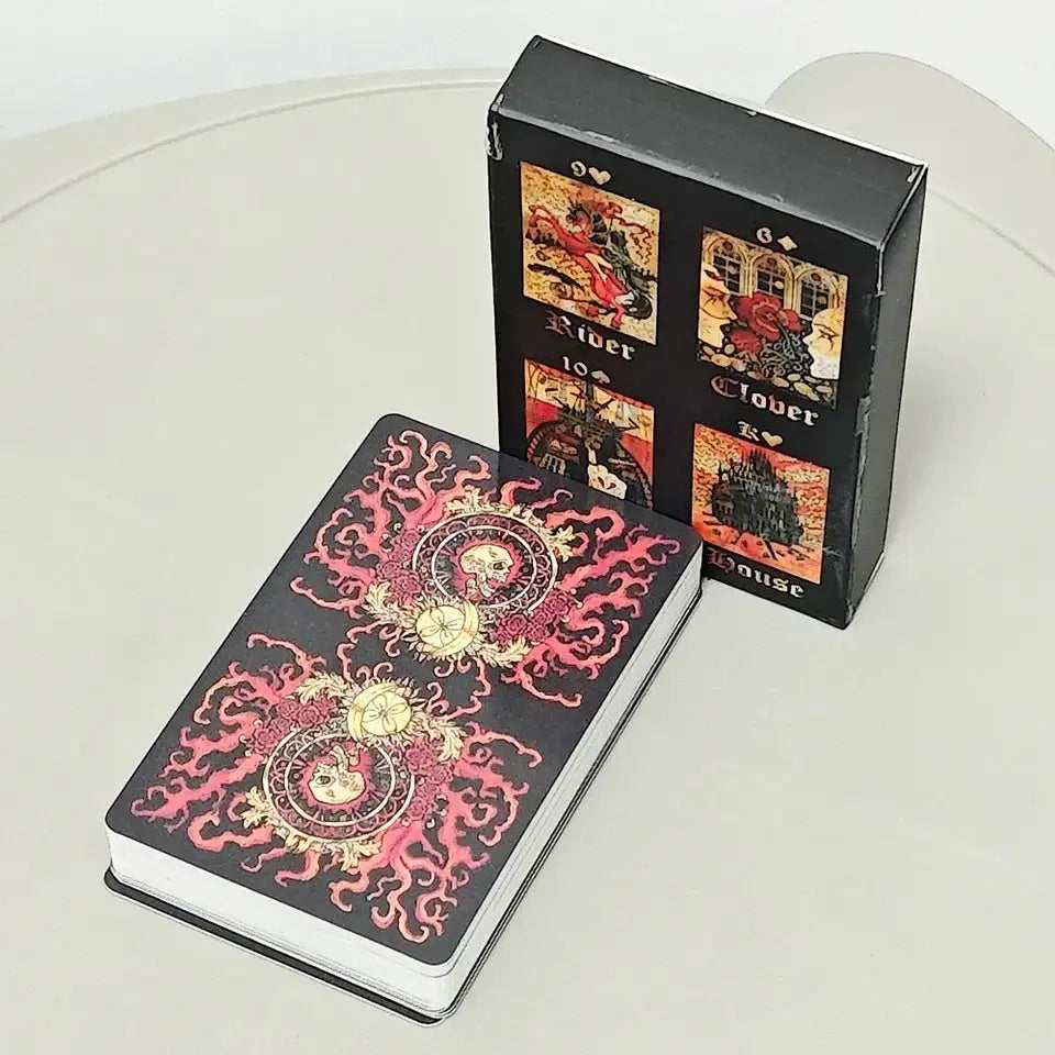 Dark Gothic Lenormand Deck – 36 Mysterious Lenormand Cards Blending Romance and Gothic Darkness, 9 x 6 cm
