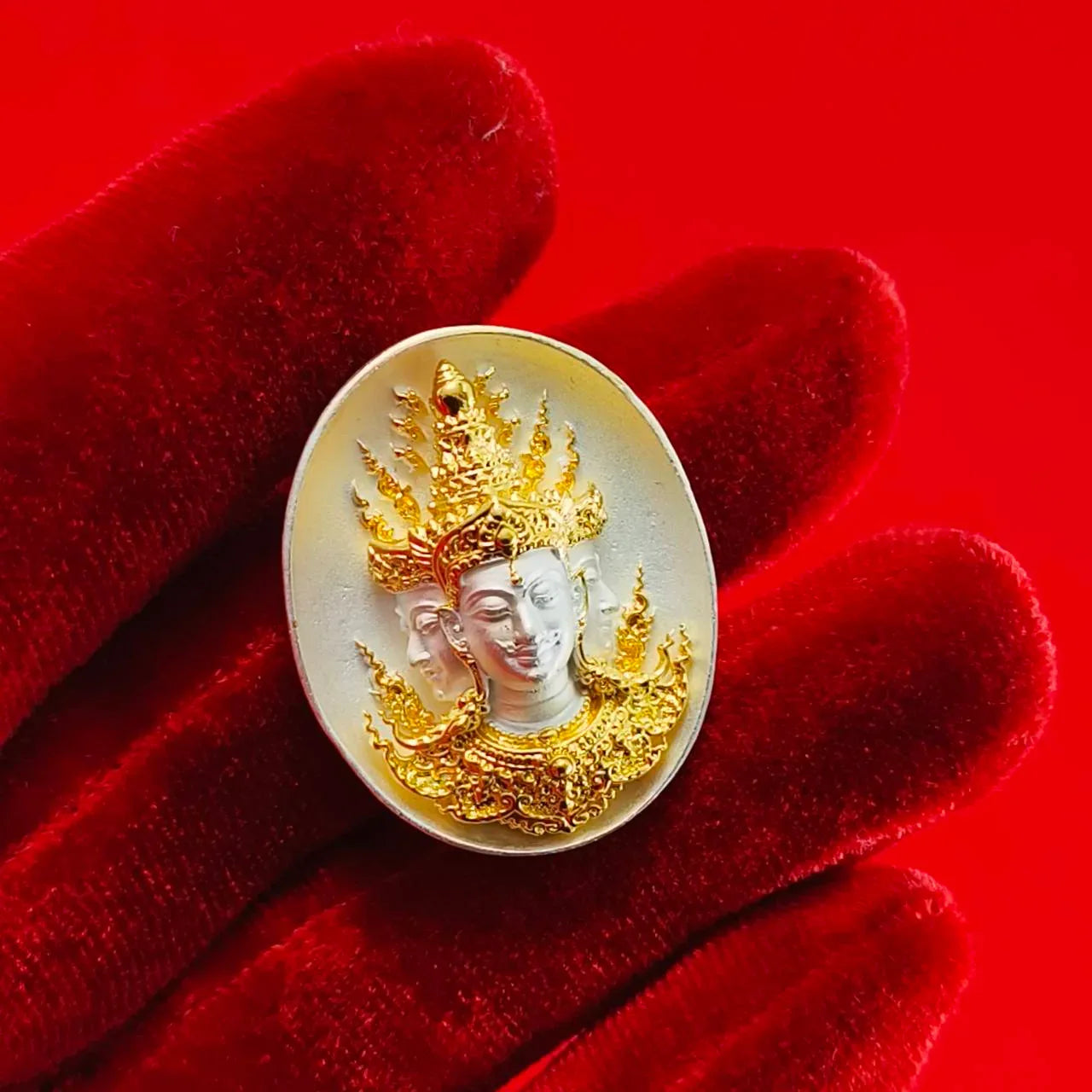 Sacred Phra Phrom Amulet - Phon Phrom Likhit Edition for Prosperity and Protection