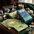 Desire Mirror (Irtysh) Tarot Deck (78 Pcs Ethereal Green Edition) - 10.3x6cm Modern Art Illustrated Divination Cards for Intuitive Readings, Self-Reflection & Tarot Collectors Thai Blessing Co By RURUECHA