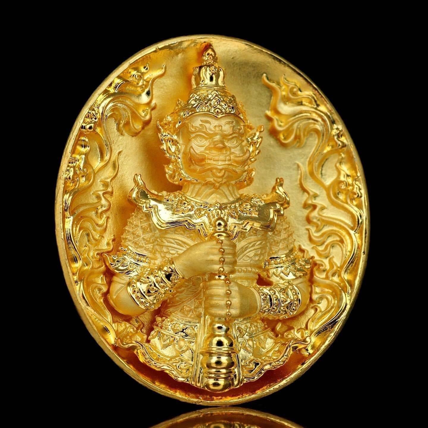 Discover Divine Blessings with Thao Wessuwanno Amulet Bronze Coin Set Crafted in Sacred Metals at Wat Huay Thua Nai